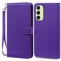S24FE S24 FE Dėklas Samsung S24 FE Dėklas Odinis Atverčiamas Piniginės Dėklas Samsung Galaxy S24 FE Dėklas S 24 FE Viršeliai Coque Fundas For Samsung S24 FE dangaus mėlyna spalva
