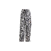 Adidas Stella McCartney Woven Printed Track Top And Mid-Waist Drawstring Casual Pants Women Tops, Bottoms Black IN3611 XL
