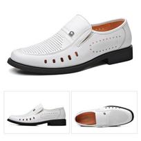 Nauji vasariniai batai Vyriški Brogues 100 % Natūralios odos Vyriški laisvalaikio batai Gamintojas Karvės odos vyriška avalynė Juoda balta 40 balta