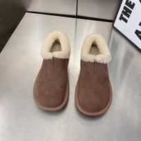 Shoes women's flat-soled lazy shoes with one pedal, new autumn and winter plush warm fluffy shoes 35 kupranugaris
