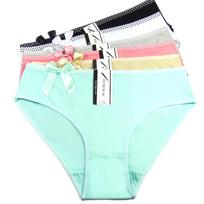 Didelio dydžio kelnaitės medvilninės moteriškos apatinės kelnaitės lankelis bikinis seksualus kelnaitės vidutinio juosmens apatinis trikotažas 2XL-4XL 6 vnt/komplektas 2XL įvairiaspalvis