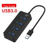7 prievadų USB 3.0 išplėtimo dokas Four-port switch single-port 3.0 black