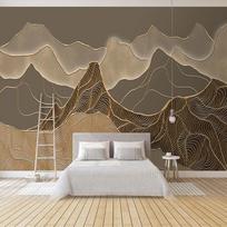 3D Retro Meno Tapetai Abstraktus Kalnų Sienų Freska Miegamojo Studijos Svetainės Fono Dekoras 200 cm(W) x 140 cm(H)