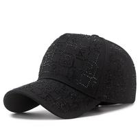Kalnų krištolinė kepurė beisbolo kepurė vyrams Moterų skėčiai nuo saulės arklio uodegėlė Panamos kepuraitė Golfo žvejų kepurės Snapback Visor Kepurės su smailiu dangteliu 55-59cm juoda