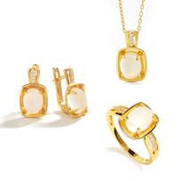 Natūralaus balto mėnulio akmens papuošalų rinkinys ovalus 7*9mm auskarų žiedas tikras brangakmenis 925 sterlingas sidabro puikūs papuošalai moterims us ring size 6# balta