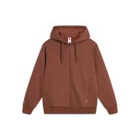 Li-Ning China Color Series Solid Casual Hoodie Long Sleeve Zippered Sweatshirt Unisex Tops Milk-Coffee-Brown AWDT967-5 XL