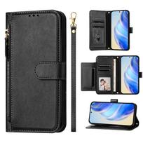 Flip Case for Infinix Hot 20 Pro 30 Play Nfc 20i 20S 30i X669 X6835 4G 5G Leather Wallet Cover Card Slot Bag Zipper Casing Infinix Hot 20 4G mėlyna