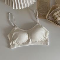 Pure Cotton Adjustable Strap Back Wrap Bralette One size pilka spalva
