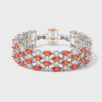Elegantiška kristalinė cirkonio apyrankė su spalvotais brangakmeniais - Tobula dovana moteriai With Extension Clasp karališkos mėlynos spalvos
