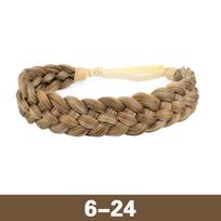 MISS WIG Synthetic Elastic Braided Headband Wig Extensions Natural Classic Upgrade Chunky Wide Plaited Suitable For Women Daily Cosplay Wear 22cm