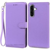 Dėklas Samsung A36 Odinis atverčiamas piniginės dangtelis Samsung Galaxy A36 5G dėklui Minkštas silikoninis knygos viršelis Coque Fundas Shell For Samsung A36 5G vyno raudonos spalvos