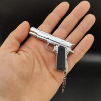1:3 Metalinis Auksinis M1911 Colt Žaislinio Pistoleto Modelis Netikras Pistoletas Mini Lydinio Raktų Pakabukas Atrodo Tikroviškai Kolekcija Pubg Rekvizitas Gimtadienio Pakabinama Dovana Berniukui