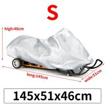 Žieminis lauko sidabrinis sniego motociklo dangtis Universalus vandeniui atsparus dulkėms atsparus UV spindulių universalus priekabos rogių dangtis motociklo dangtis S
