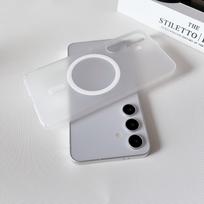 „Samsung S25Ultra/S24/S23“ matinis magnetinis įsiurbimas, pusiau permatomas itin plonas apsauginis dėklas Samsung S22 Ultra