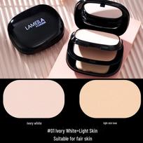Dual-Use Concealer & Powder Cake - Ivory/Natural Finish, Flawless Contouring Foundation 20g.