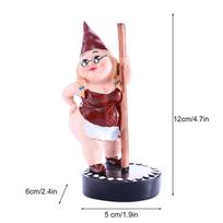 Pole Dancing Gnome Garden Statue Resin Balcony Gnome Funny Outdoor Gnome Figure Creative Garden Spring Decoration Sculpture