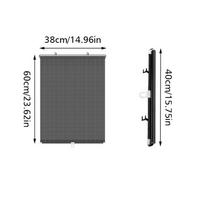 1 vnt. Siurbtukų montavimas Automobilio užtamsinimas Saulės skydelis Lengvai montuojamas Apsauga nuo saulės Patvarios užuolaidos Vasara 40x60cm