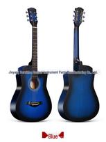 38 colių gradiento liepos medienos folk gitara - pradedančiojo praktikos instrumentas juoda