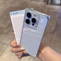 Prabangus kvadratinis minkšto silikono rėmelis, skaidrus smūgiams atsparus dėklas, skirtas iPhone 16 15 14 Plus 13 12 11 Pro Max, kristalinis ledo kubo šarvo dangtelis iPhone 13 beige