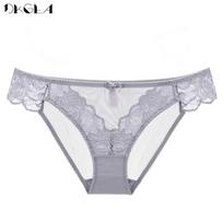 DKGEA Sexy Briefs Permatomos nėriniuotos kelnaitės Moteriškas apatinis trikotažas S juoda