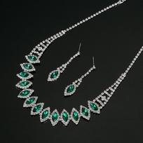 Bohemia Multicolor Shine Crystal Chain karoliai ir auskarai Papuošalų rinkiniai Moteriški papuošalai