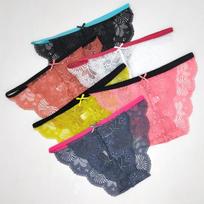 Kelnaitės Moterims Seksualios Nėriniuotos Apatinės Kelnaitės Kvėpuojančios Kelnaitės Skaidrios Kelnaitės Mergaičių Apatiniai 6 vnt./kompl. M