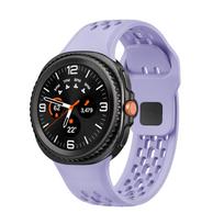 Suderinamas juodas perforuotas silikoninis dirželis Samsung Galaxy Watch8/8 Classic Samsung vidurnakčio mėlyna spalva