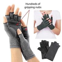Anti-artrito kompresinės pirštinės Raynauds Fingerless Pain Support Dydžiai SML S pilka
