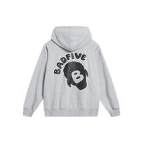 Li Ning Badfive Letter Print Loose Hoodie Unisex Hoodies Flower-Gray AWDT869-2 M