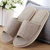 Unisex kambariniai lininiai šlepetės: Lengvas EVA minkštas padas visoms sezonams Men 29 (Fits Size 41-43)