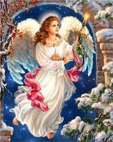 5D DIY Diamond Painting Elves and Angels Full Square Round Drill Diamond Embroidery Animal Picture Of Rhinestone Handmade Gift Full Round 20X30CM raudona