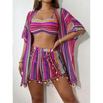 Trend Printed Neck Sling Bikini Split Set S
