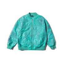 Li Ning Badfive Printed Zipper Long Sleeve Loose Jacket Men Jacket Green AJDR483-1 XL