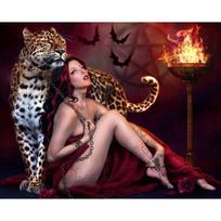 Diy 5d Diamond Painting Sexy Woman & tiger Diamond Mosaic Home Decoration Embroidery Pattern Embroidery Handmade New Year gift Full Round 20x30CM