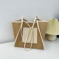 Yogodlns Nerta Didelės Talpos Madinga Versija Rankinė Nauja Viskas Viename Laisvalaikio Užsienietiška Petinė Tote Rankinė Moterims Kelioninė Paplūdimio Rankinė 33x15x30cm balta