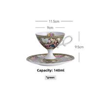 Bone China espreso puodelių lėkštučių rinkiniai Keraminiai juodosios arbatos puodelio lėkštės Popietės arbatos kavos puodeliai Lėkštės rinkiniai Poros puodeliai Nauja namų dovana 140ml
