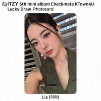 ITZY 5-asis mini albumas Checkmate Oficiali nuotraukų kortelė KTown4U Laimingas Loterijos prizas Lia - A