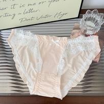 French Style Pure Lace Underwear for Women Breathable Seamless Sexy Low Waist Pure Cotton Crotch Women's Triangle Panties M balta