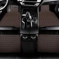 4 vnt. dirbtinės odos universalūs automobilio grindų kilimėliai, vandeniui atsparus automobilio kojų pagalvėlių rinkinys, apsauga, automobilio salono kilimėlių priedai juoda