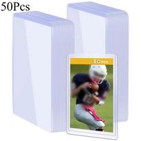 Non-Toxic 25/50/100Pcs Hard Plastic Game Card Protector Sleeves Top Loaders 3X4 Inch Sports Trading Card Holder Clear Game Card Storage