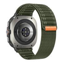 Sportinis nailoninis kilpinis dirželis Samsung Galaxy Watch Ultra 47mm LTE laikrodžiui, Correa apyrankė GALAXY WATCH ULTRA 47MM vyrams, reguliuojama For Galaxy Watch 7 Ultra juoda