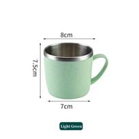 Nuo nuplikimo nerūdijančio plieno vandens puodeliai plastikinė rankena Kavos pieno puodelis arbatos gėrimų vandens puodelis namų biurui smėlis