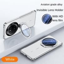 Stiklinis lęšis nematomas laikiklis dėklas Huawei Mate 70 Pro+ keturių kampų apsauga nuo kritimo paprastas odinis dangtelis buferis Huawei Pura 70Pro For Mate 70 Pro juoda