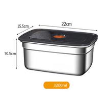 Stainless Steel Camping Lunch Box Sealed Microwave Suitable Bento Box Leak-proof Large Capacity Refrigerator Freezer Storage Box