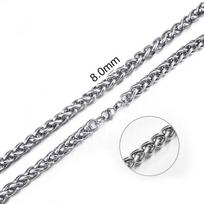 Nerūdijančio plieno grandinėlės karoliai vyrams Moterų pažaboti Kubietiška grandinėlė Aukso spalvos Sidabro spalvos Punk Choker Mados Vyriški papuošalai Dovana 60cm