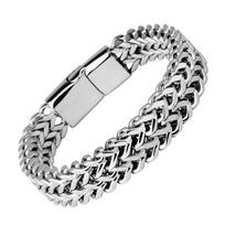 Fashion Stainless Steel Bracelet Hip Hop Punk Bracelet For Men Party Jewelry 21cm balta