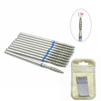 10 vnt. „Tornado Flame“ deimantinis nagų grąžtas Manikiūro pjaustytuvai Rotary Gręžimo priedai Spiralinis nagų frezavimo įrankis MX18LX-10pcs