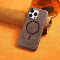 Retro odinis telefono dėklas iPhone 16 ProMax - Galvanizuotas magnetinis žiedas Magsafe Atsparus kritimui telefono dėklas iPhone 16/15/14/13/Pro/Plus/Promax iPhone 16 juoda