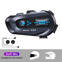 600M Intercom Bluetooth 5.3 EDR Šalmo laisvų rankų įranga su muzikos dalijimusi Motociklo belaidės ausinės Skambinimas laisvų rankų įranga Apsauga nuo triukšmo Ausinės 6 vairuotojams 1PC Hard Mic