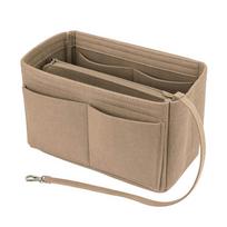 Insert Bag Užtrauktukas Multi Pocket Rankinė Piniginė Organizatorius Laikiklis Makiažo Kelionės One Size chaki